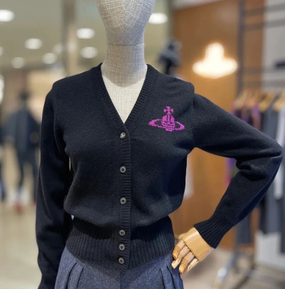 V-neck Cardigan Saturn Sweater