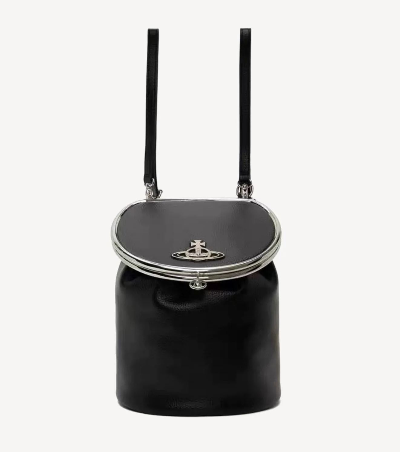 Cylinder Shoulder Leather Saturn Bag