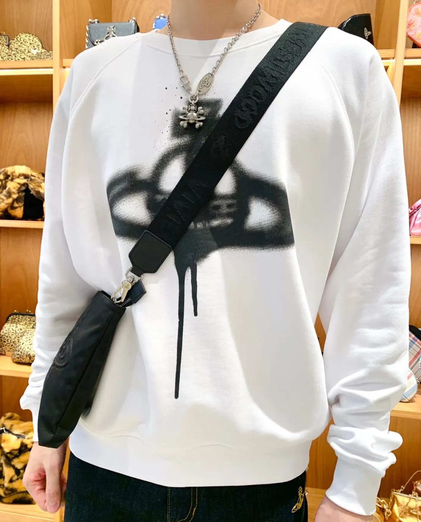 Hand Painted Saturn Sweatshirt