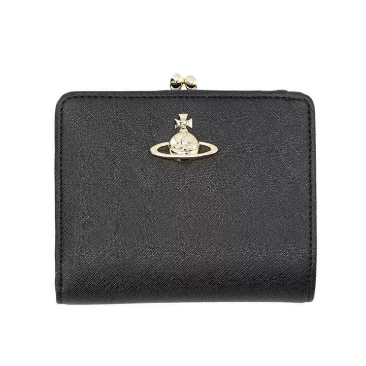 NEW-Leather Two-fold Saturn Wallet