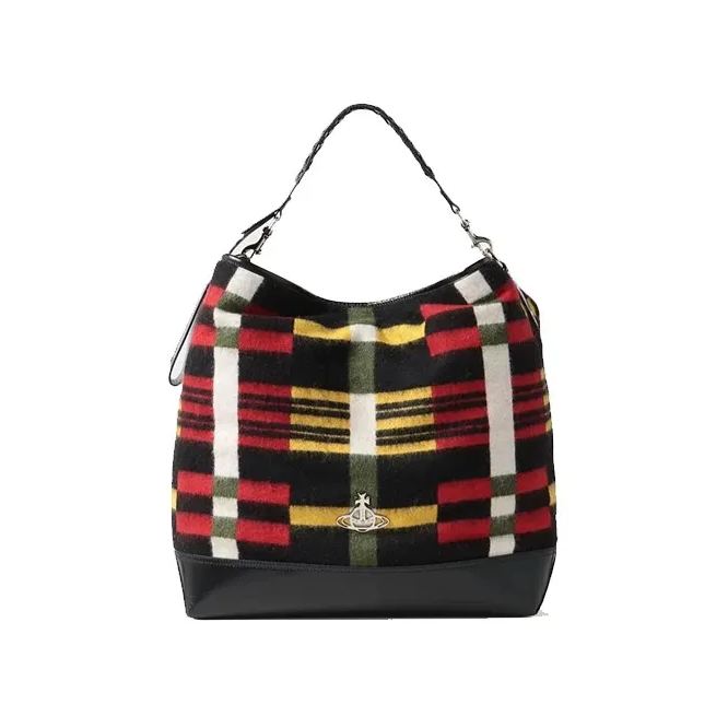 3 Colors Orb Plaque Black Tote Hobo Bag