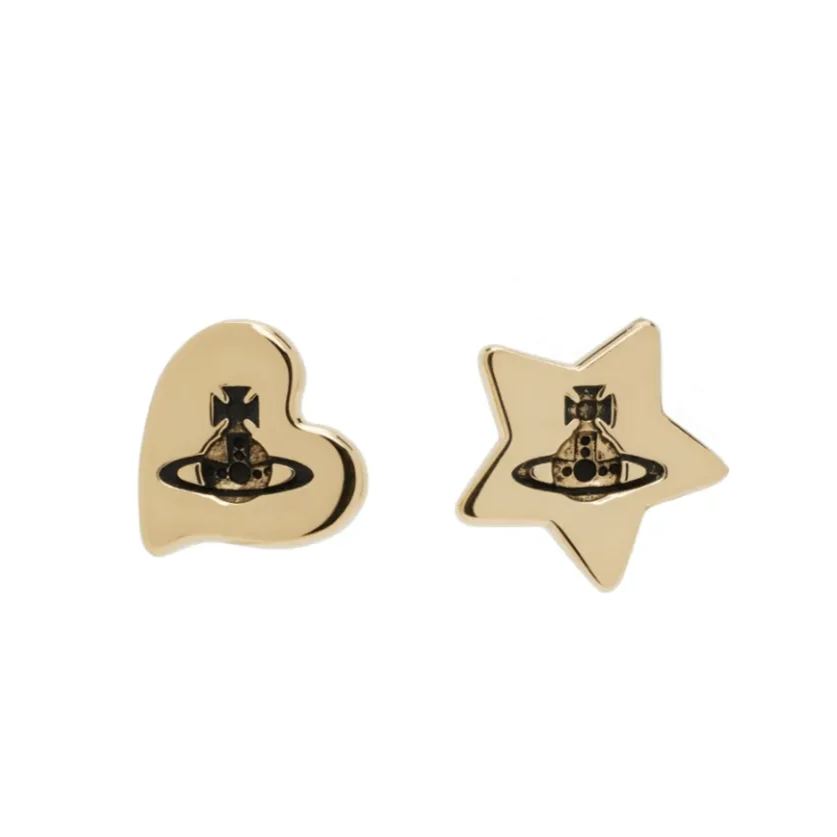 Heart Pentagram Saturn Earrings
