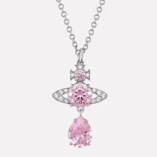 ISMENE Full Diamond Drop Necklace
