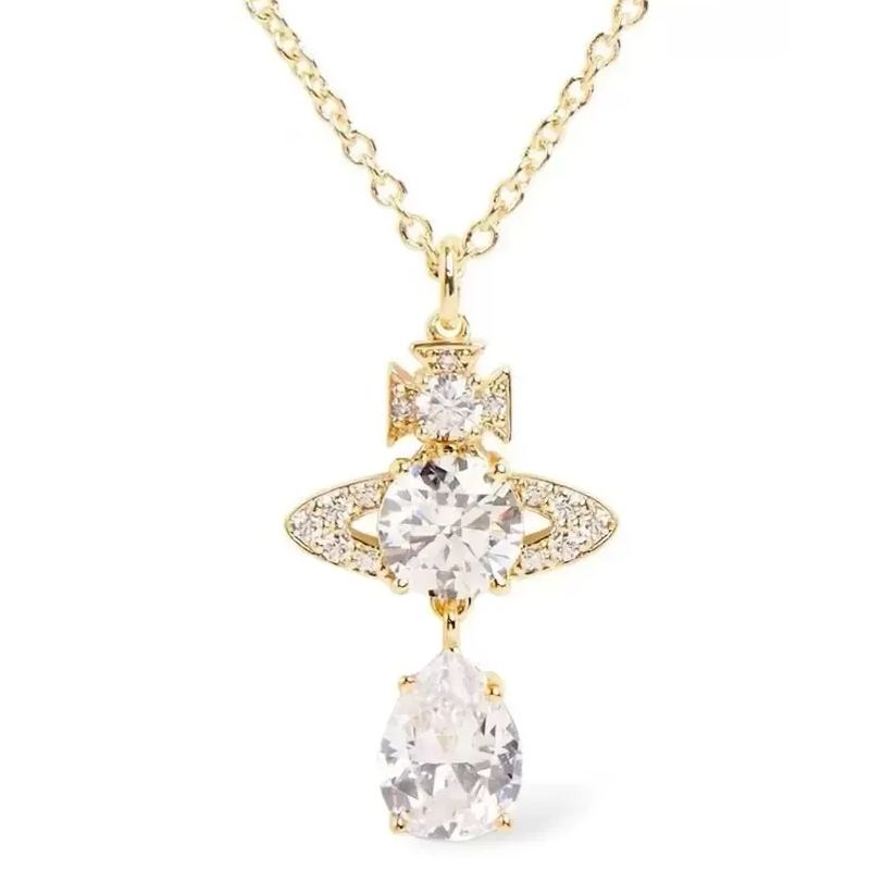 ISMENE Full Diamond Drop Necklace