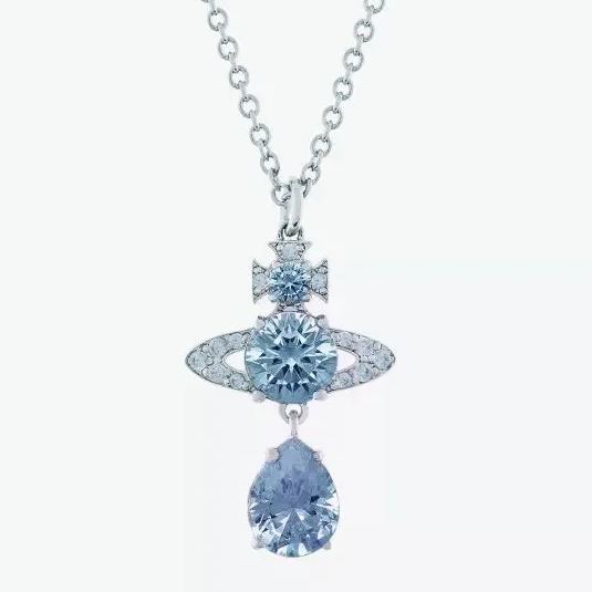ISMENE Full Diamond Drop Necklace