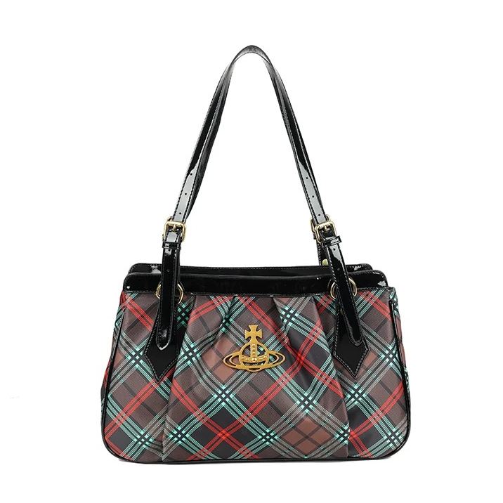 Vintage Plaid Shoulder Bag