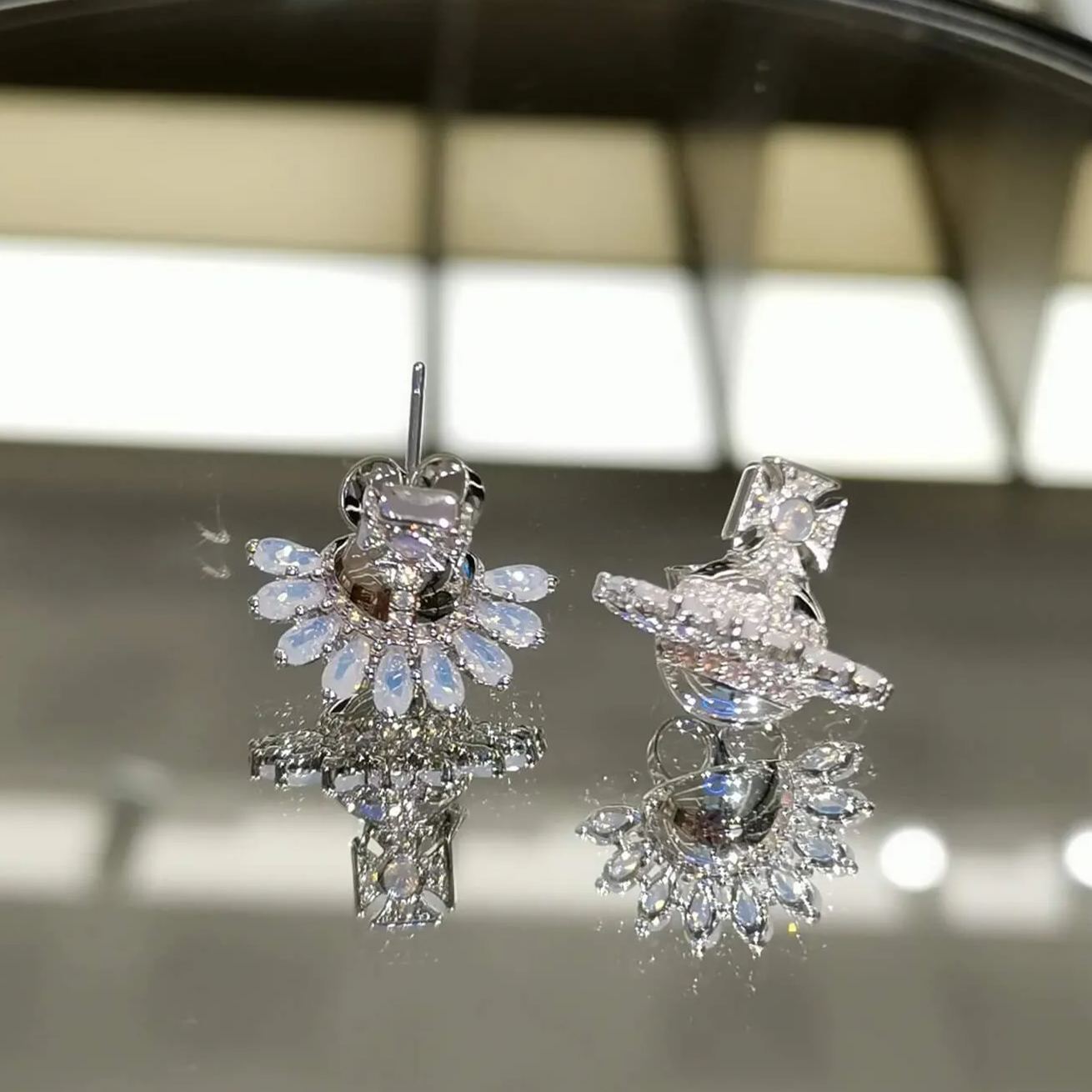 3 Colors JORDANA Orb Saturn Earrings