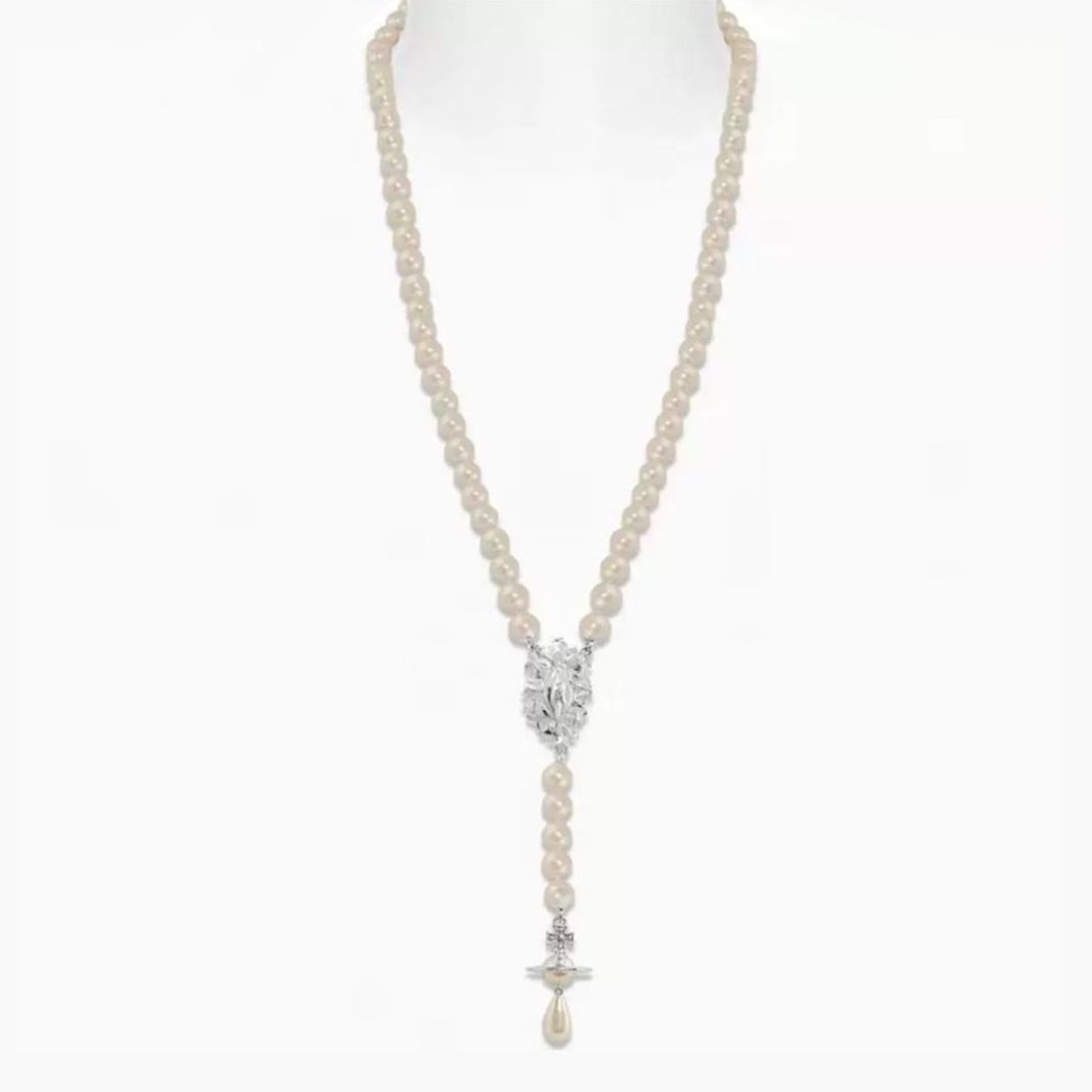 [Copy]2 Colors CALISTA Pearl Saturn Necklace
