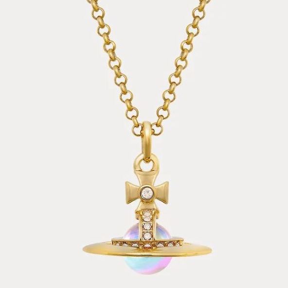 10MM ORB Classic Saturn Pendant Necklace