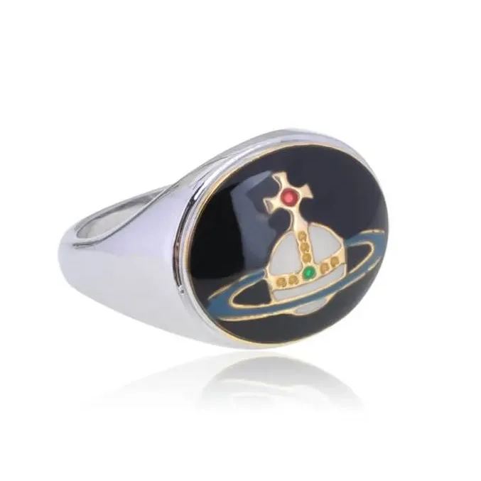 Enamel Pearl Ring