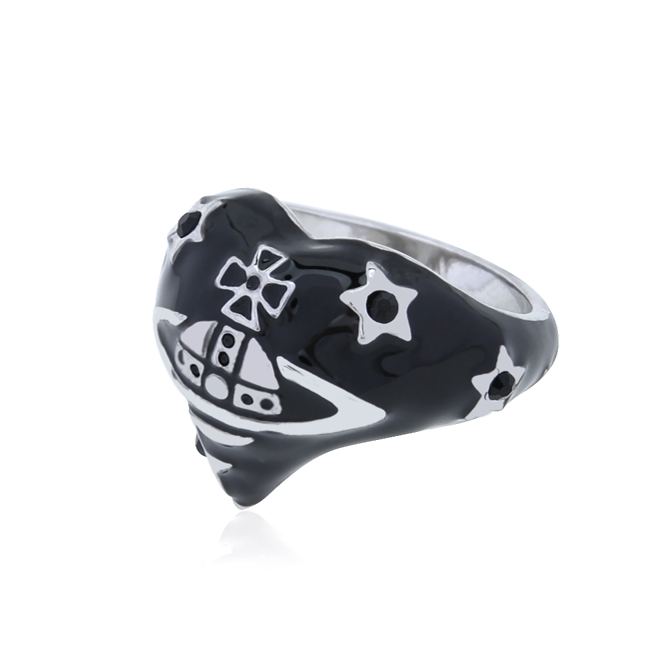 3 Colors Vintage Lacquered Love Saturn Ring