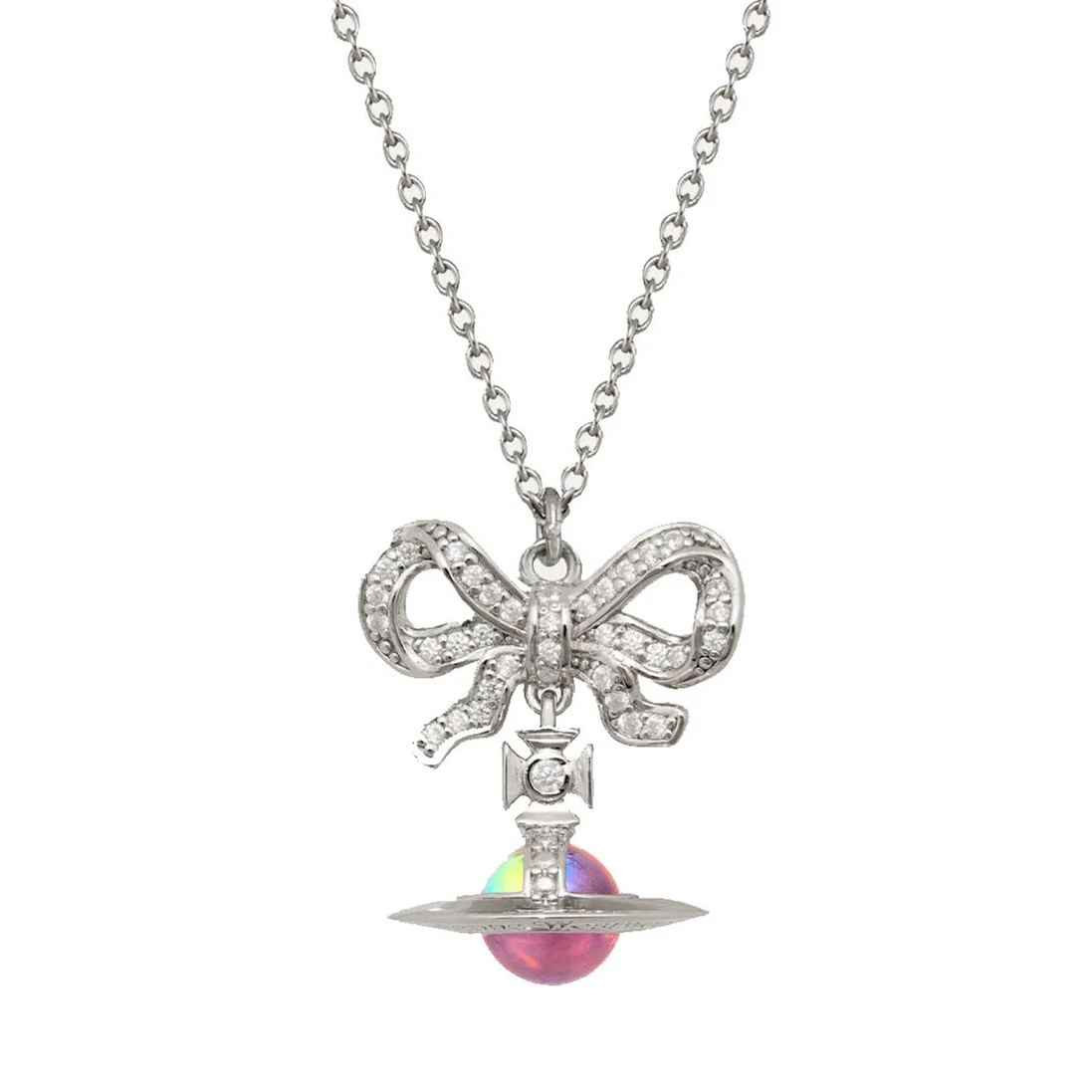 6 Colors OCTAVIE Bow Diamond Necklace