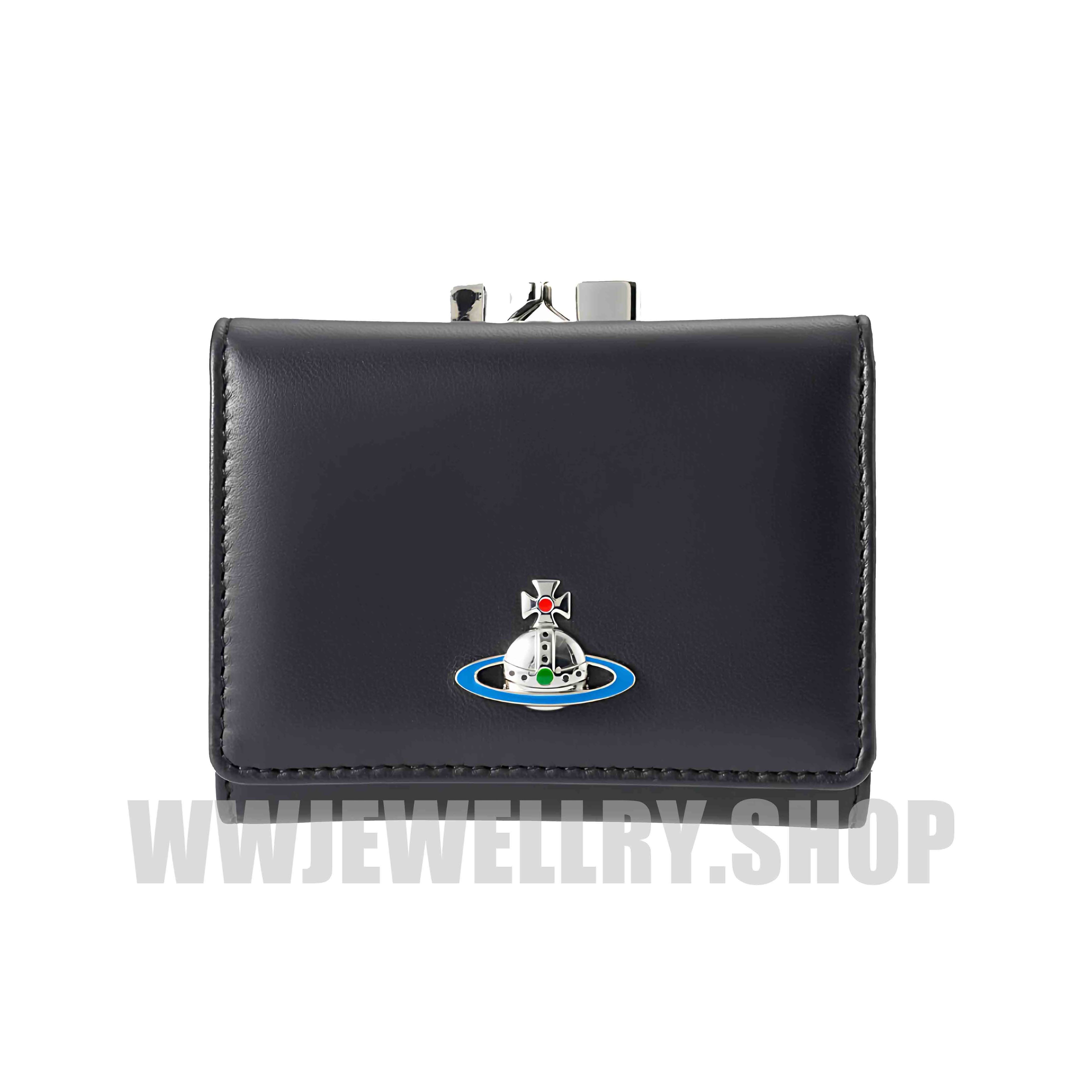 NEW-28 Colors Leather Tri-fold Saturn Wallet