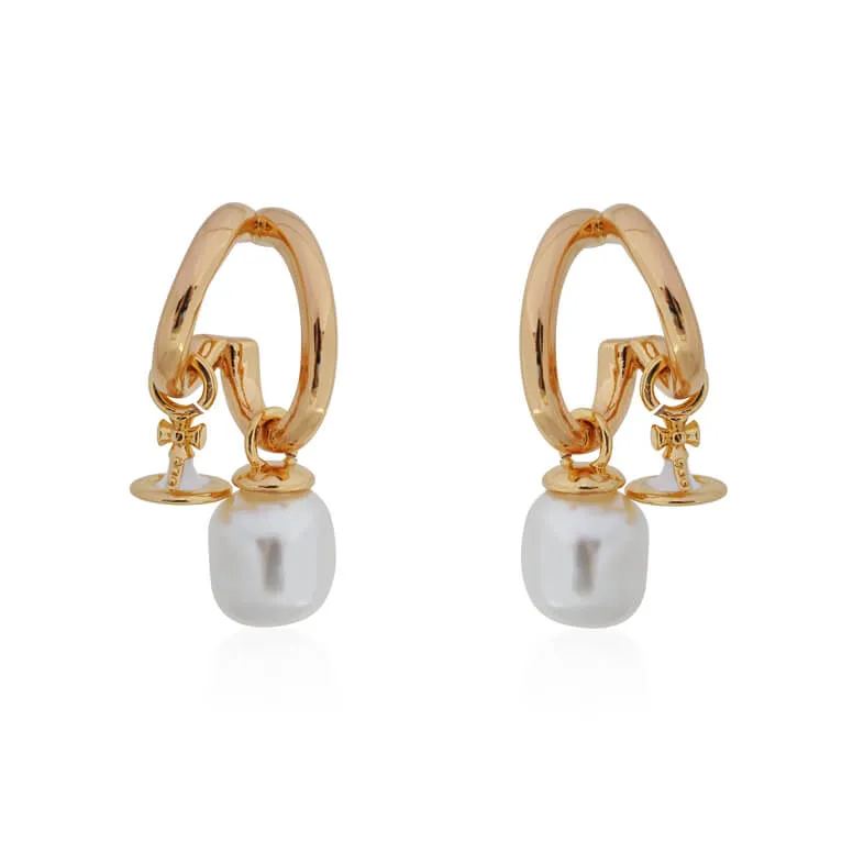 MARELLA Double Hoop Shaped Bead Earrings