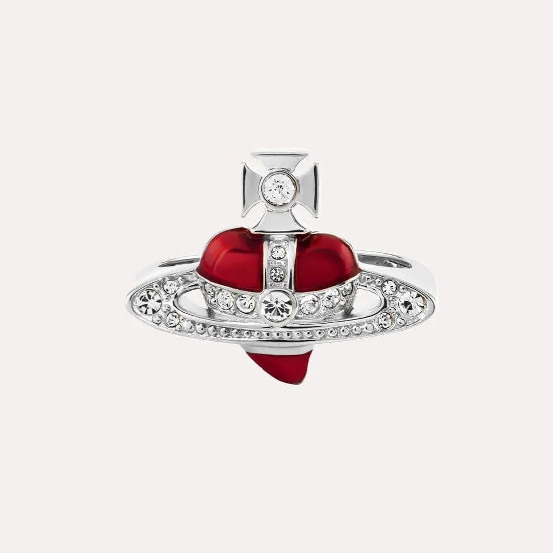 New Diamante Heart Rings