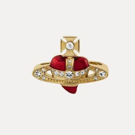 New Diamante Heart Rings