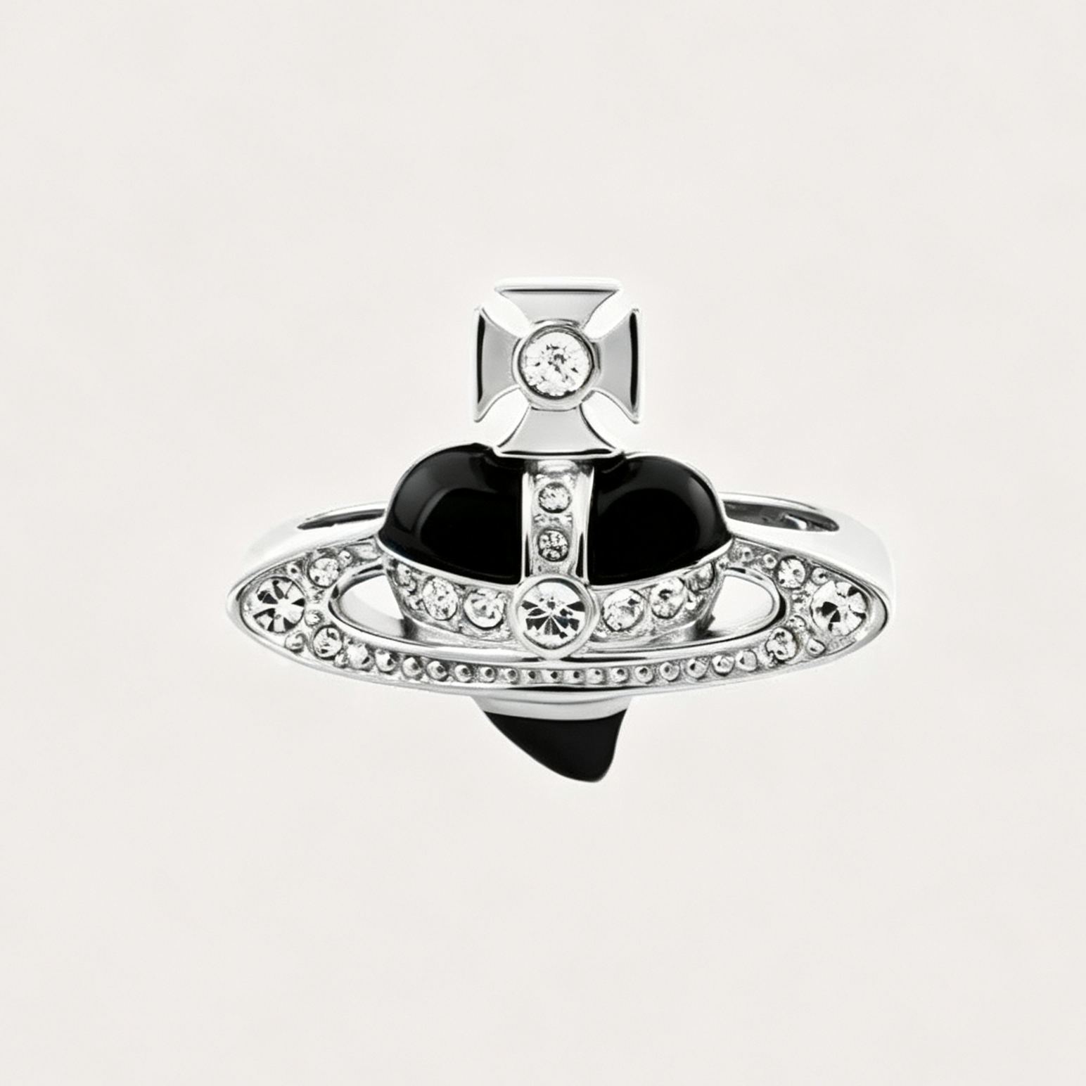 4 Colors NEW DIAMANTE Heart Ring