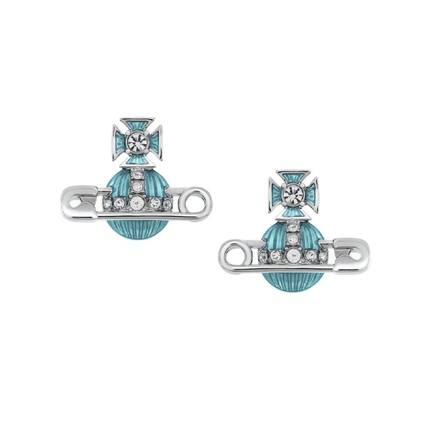 2 Colors KITTY Pin Lacquered Saturn Earrings