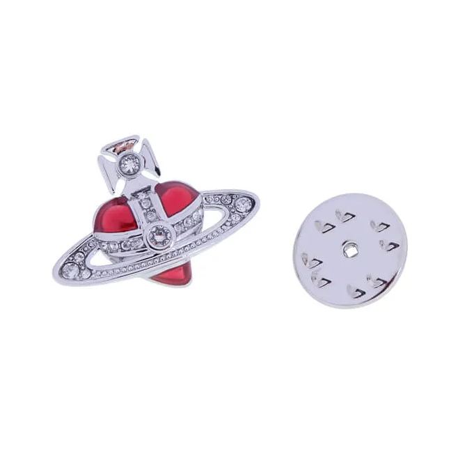 NEW DIAMANTE Heart Lapel Pin
