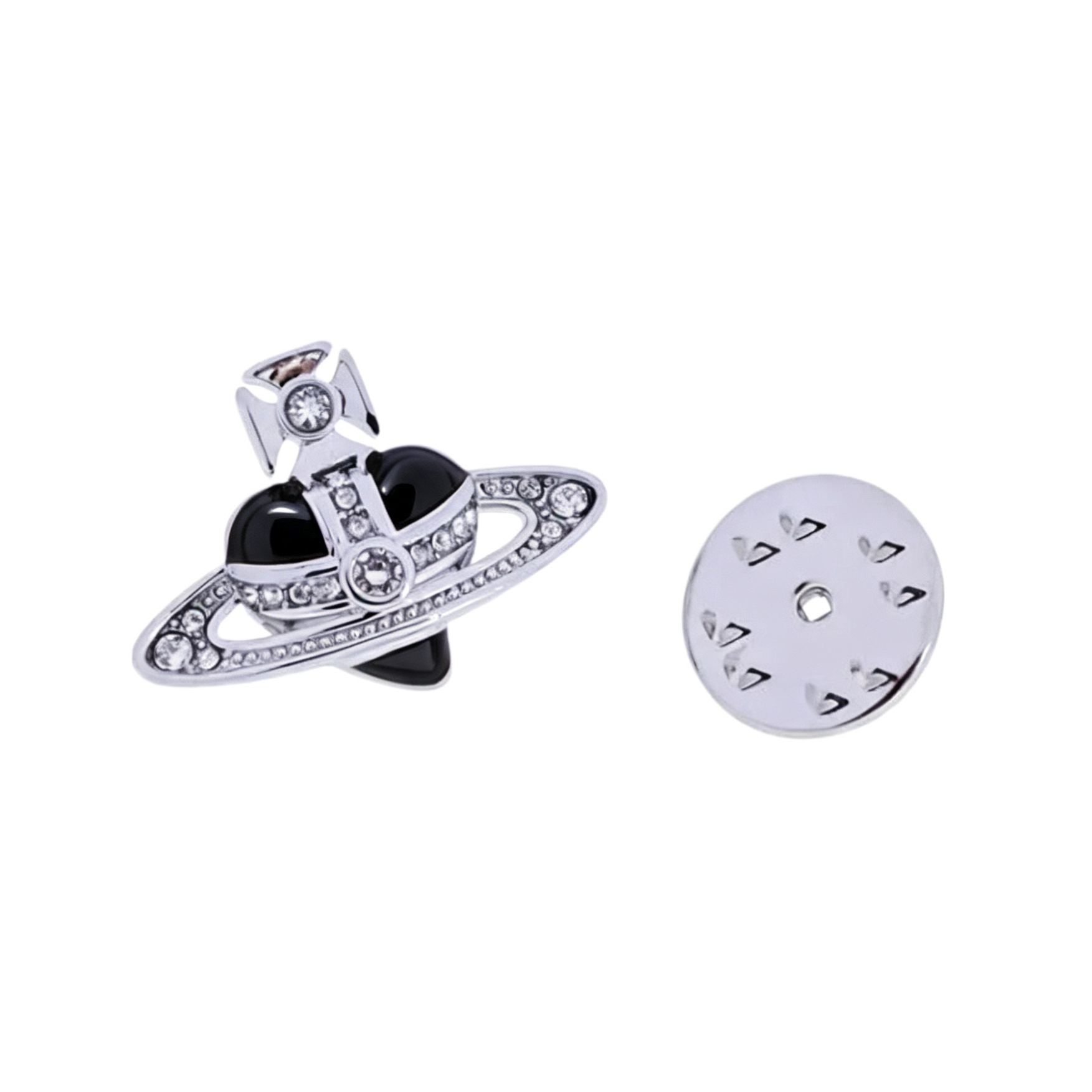 NEW DIAMANTE Heart Lapel Pin
