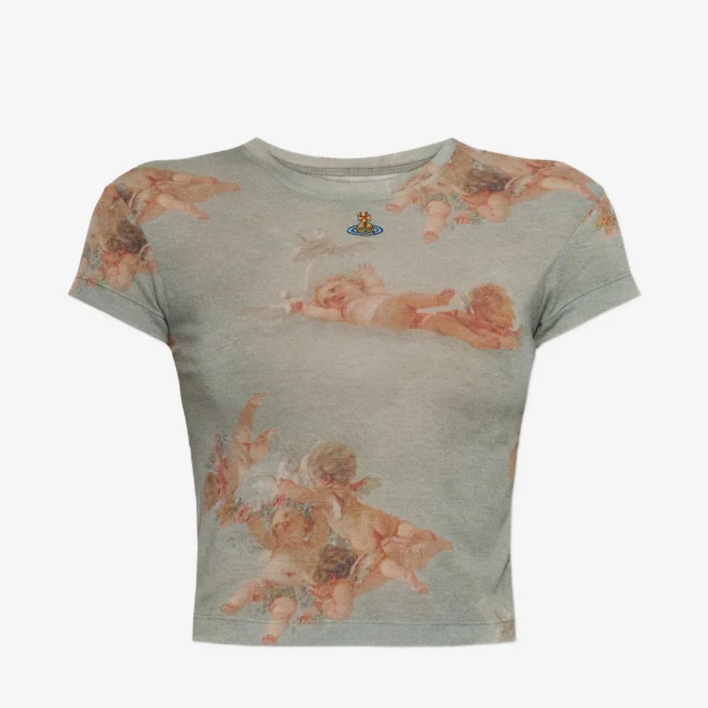 Baby Peru cherub-print T-shirt