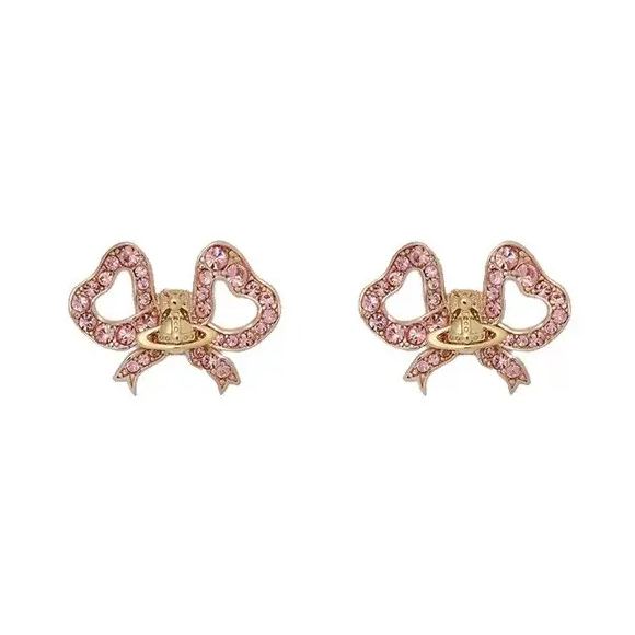 4 Colors SAGE Bow Saturn Earrings