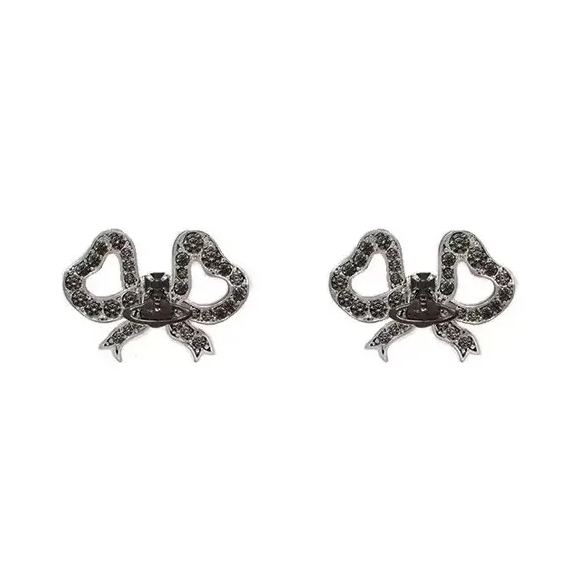 4 Colors SAGE Bow Saturn Earrings
