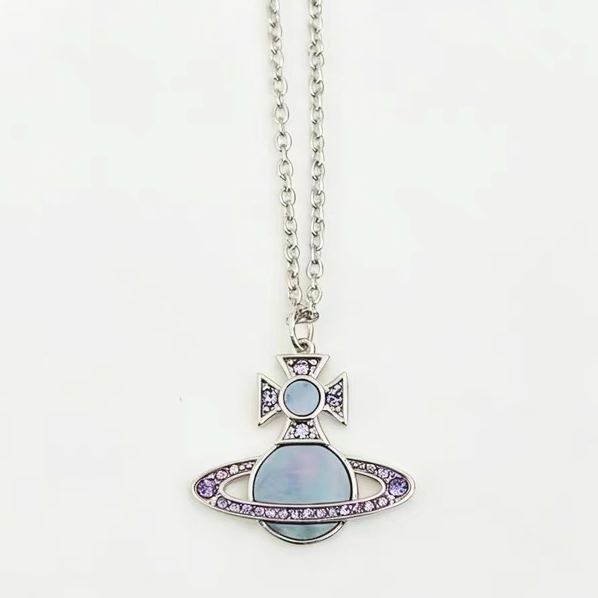 3 Colors RINA Diamond Shell Saturn Necklace/Bracelet