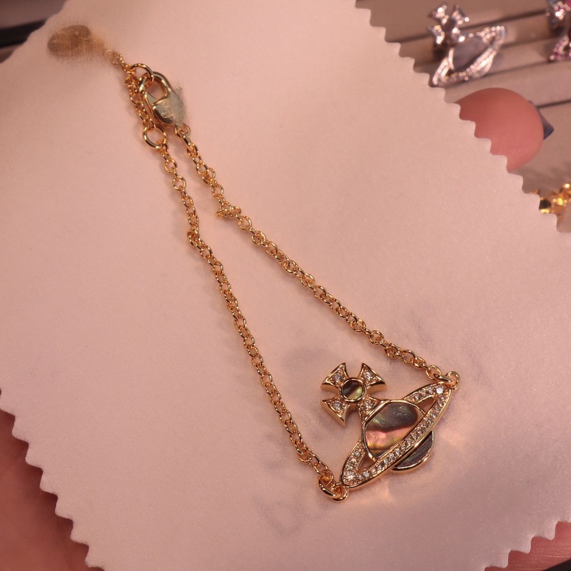 5 Colors RINA Diamond Shell Saturn Bracelets