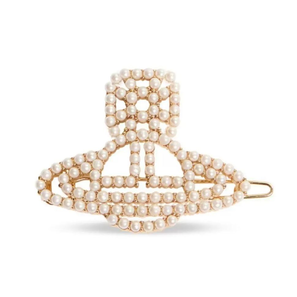 5 Colors Saturn Diamond Pearls Hair Card