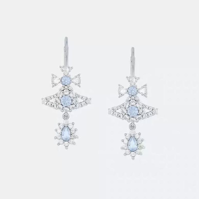 2 Colors MASHA Saturn Drop Earrings