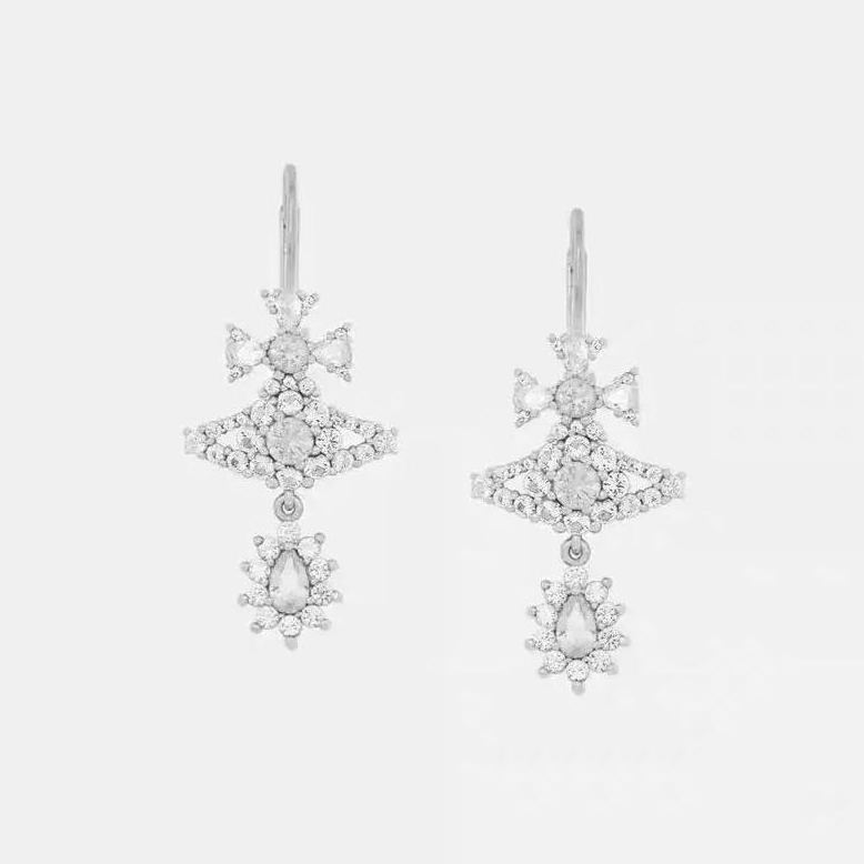 2 Colors MASHA Saturn Drop Earrings