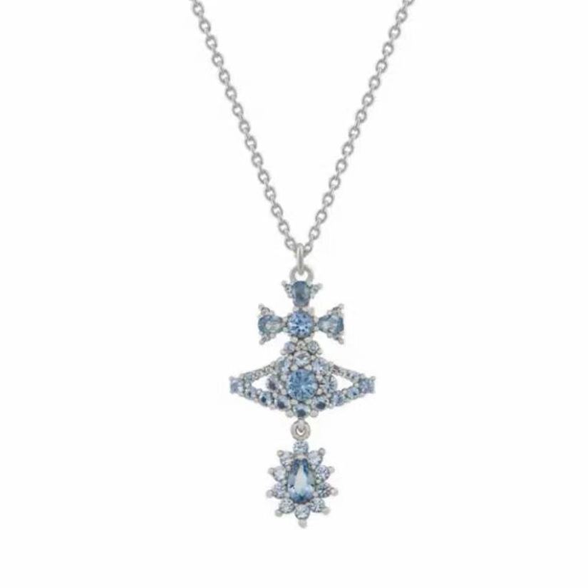 2 Colors MASHA Saturn Pendant Necklace