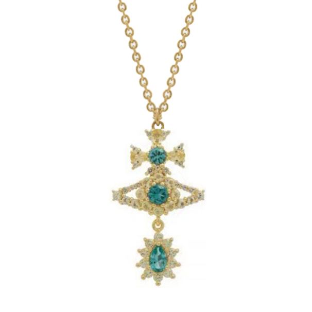 2 Colors MASHA Saturn Pendant Necklace