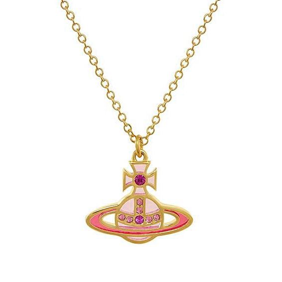 2 Colors CONCETTA Glass Saturn Necklace