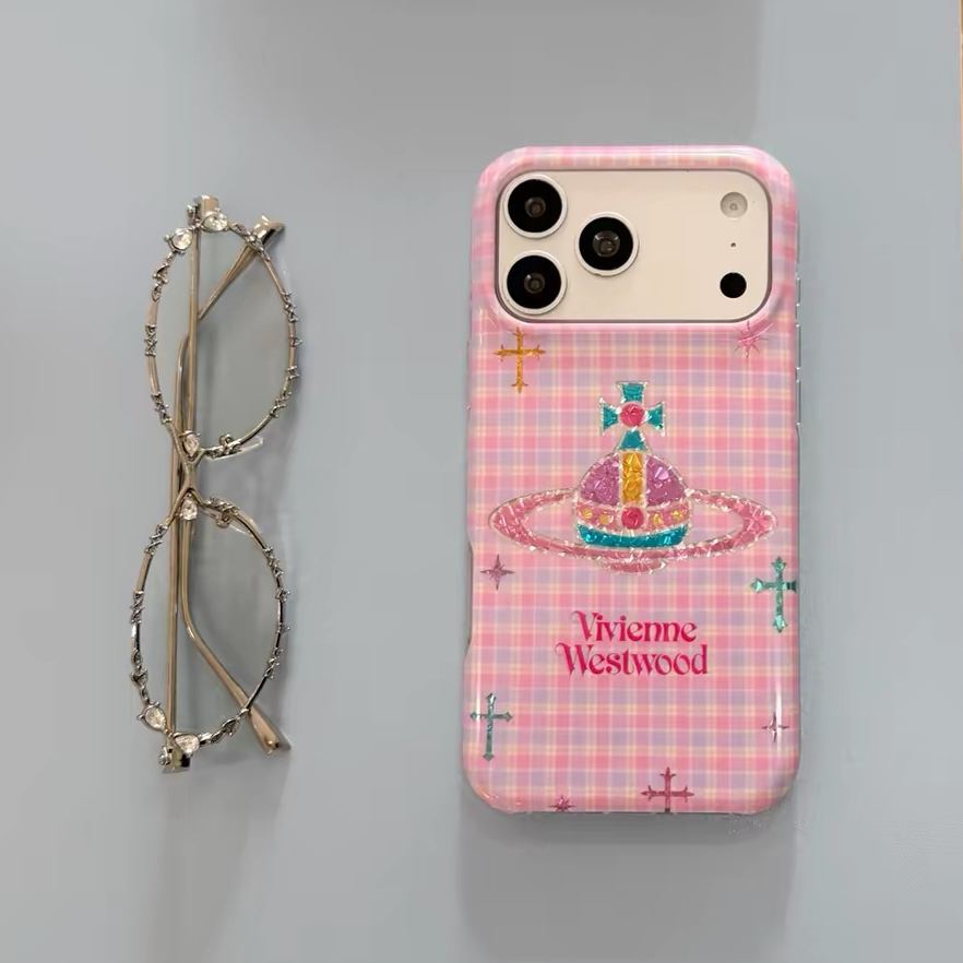 Denim Saturn Phone Case With Chain