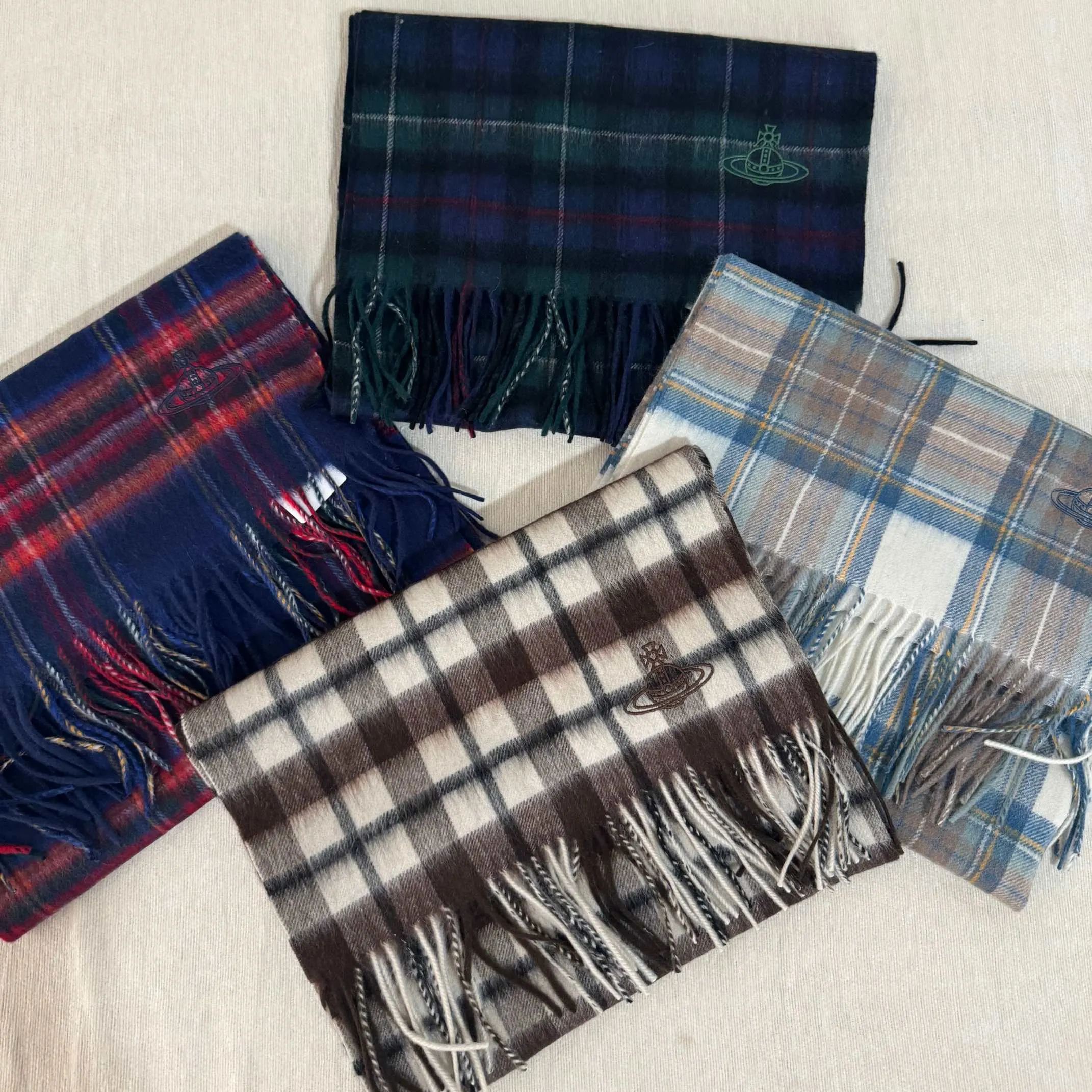 4 Colors Plaid Scarf