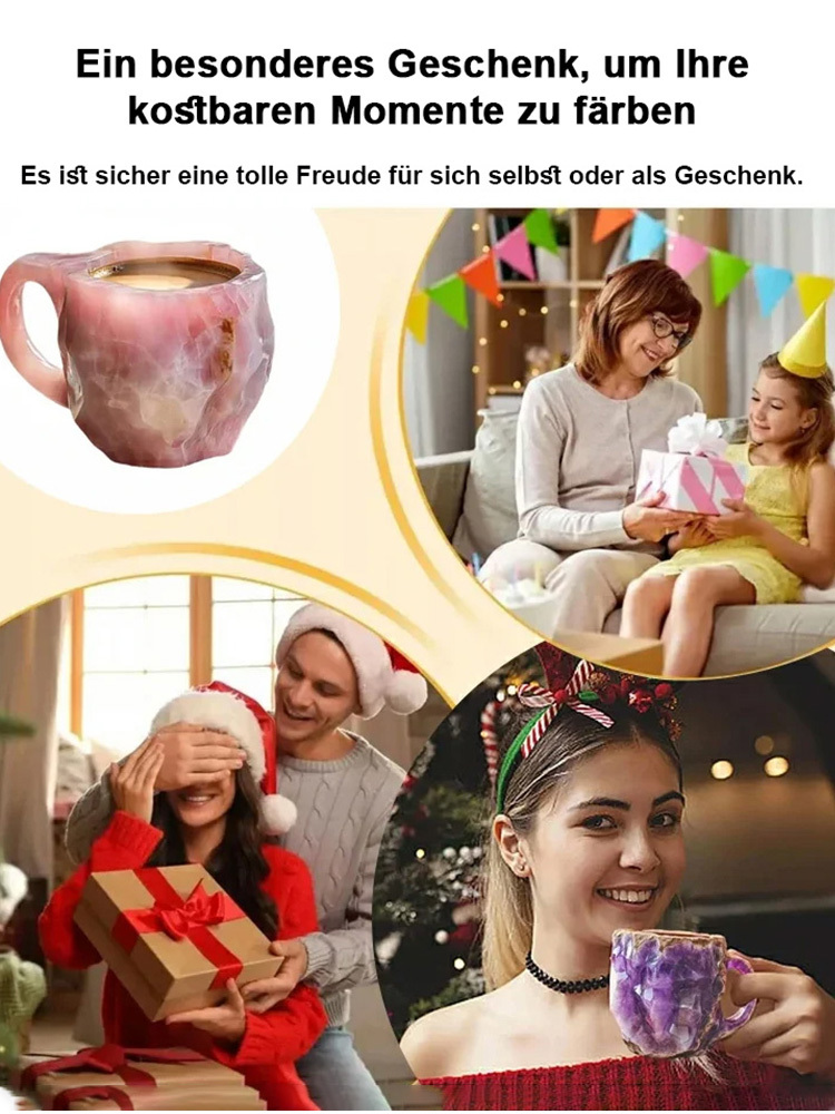 【Weihnachtsfrühkauf】Mineralischer Wellness-Kristall-Kaffeebecher