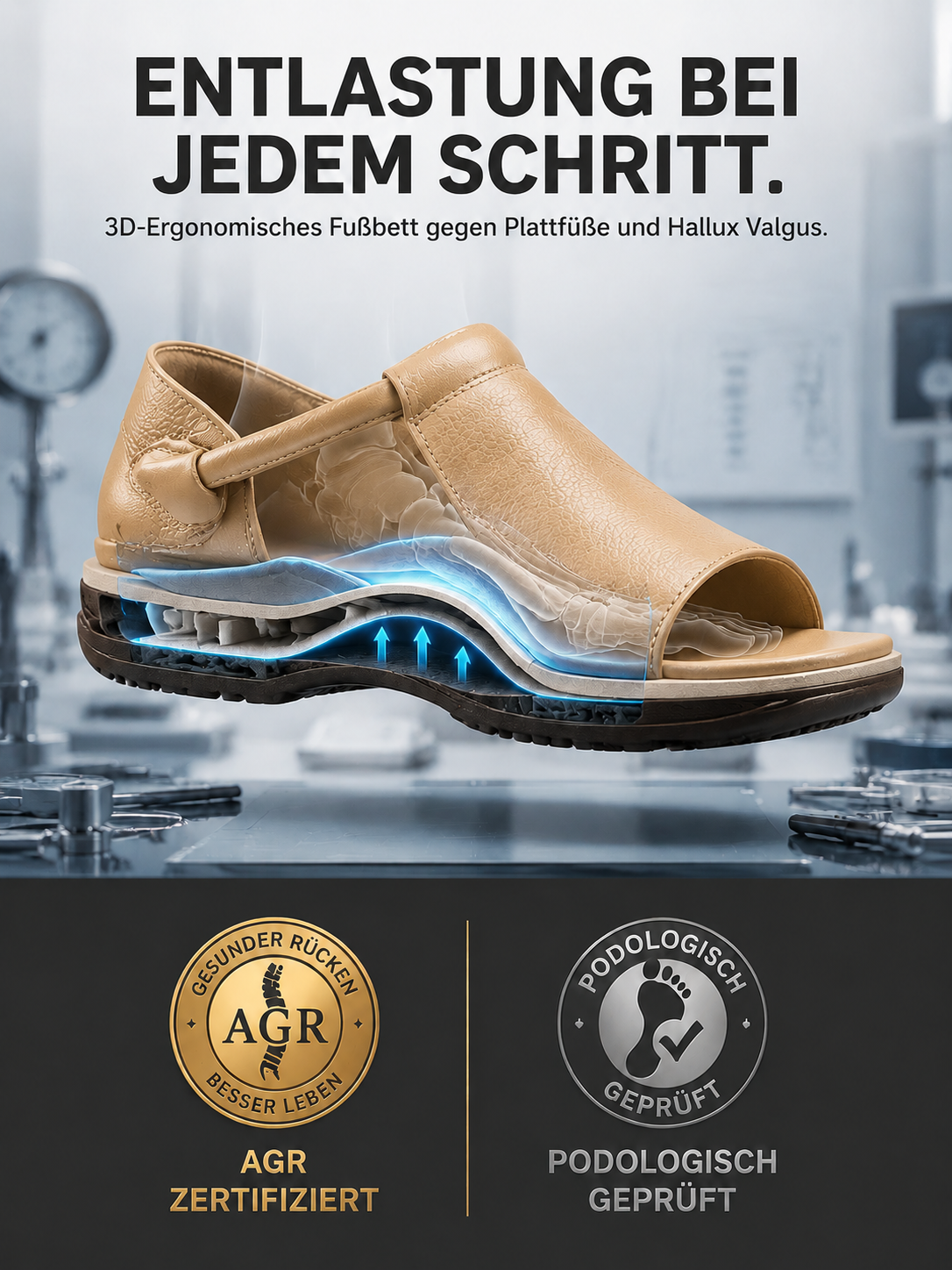 Handgefertigte Sandalen aus reinem Rindsleder