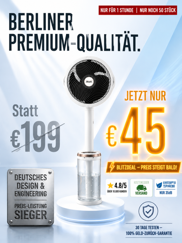 Der geräuscharm Standventilator mit Energiesparmodus und Zirkulationsfunktion