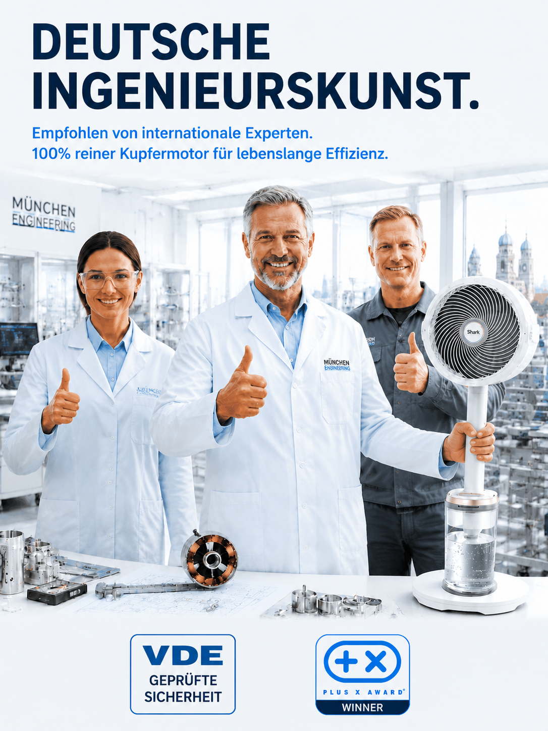 Der geräuscharm Standventilator mit Energiesparmodus und Zirkulationsfunktion
