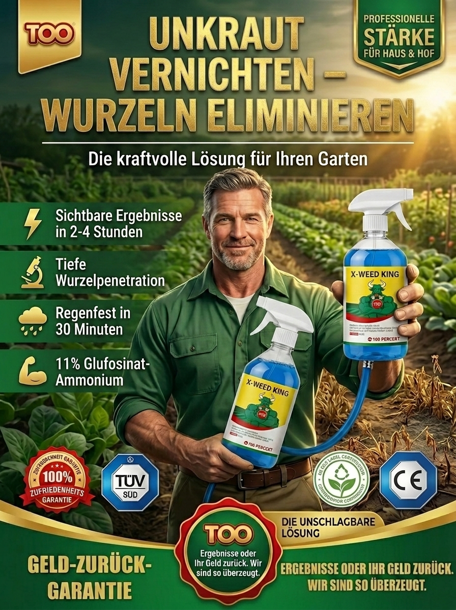 Präzises Ammoniumsalz von Glufosinat, Wurzelzerstörendes Herbizid, Glufosinat-Unkrautbekämpfungsmitt