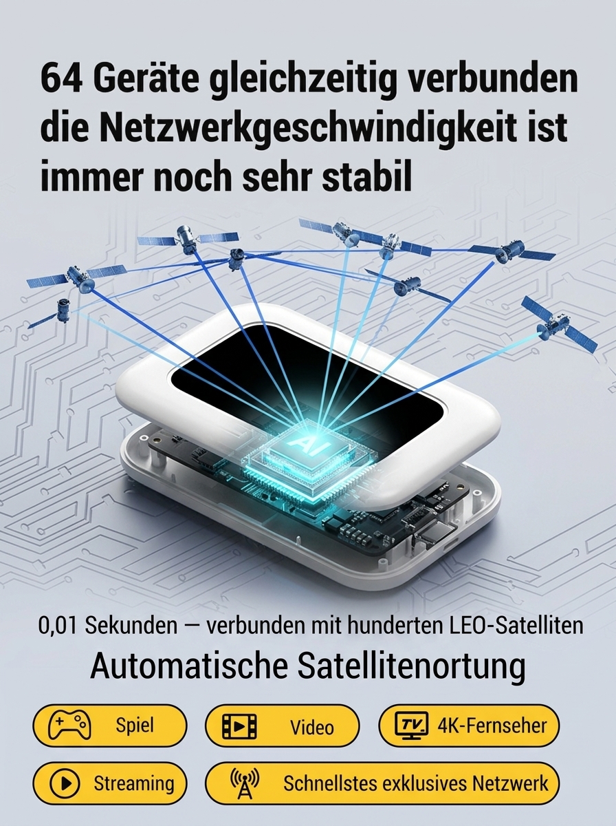 【Einschalten und verwenden, lebenslang kostenlos】 Universelles tragbares WLAN
