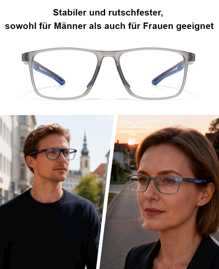 Ultraleichte Sport-Lesebrille mit intelligentem Zoom