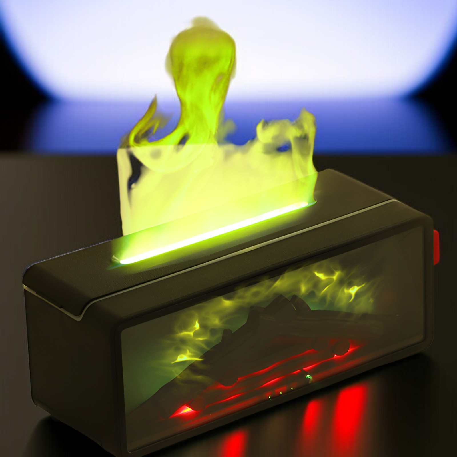 3D-Kaminflammen Aroma-Luftbefeuchter mit Fernbedienung und Farbwechsel