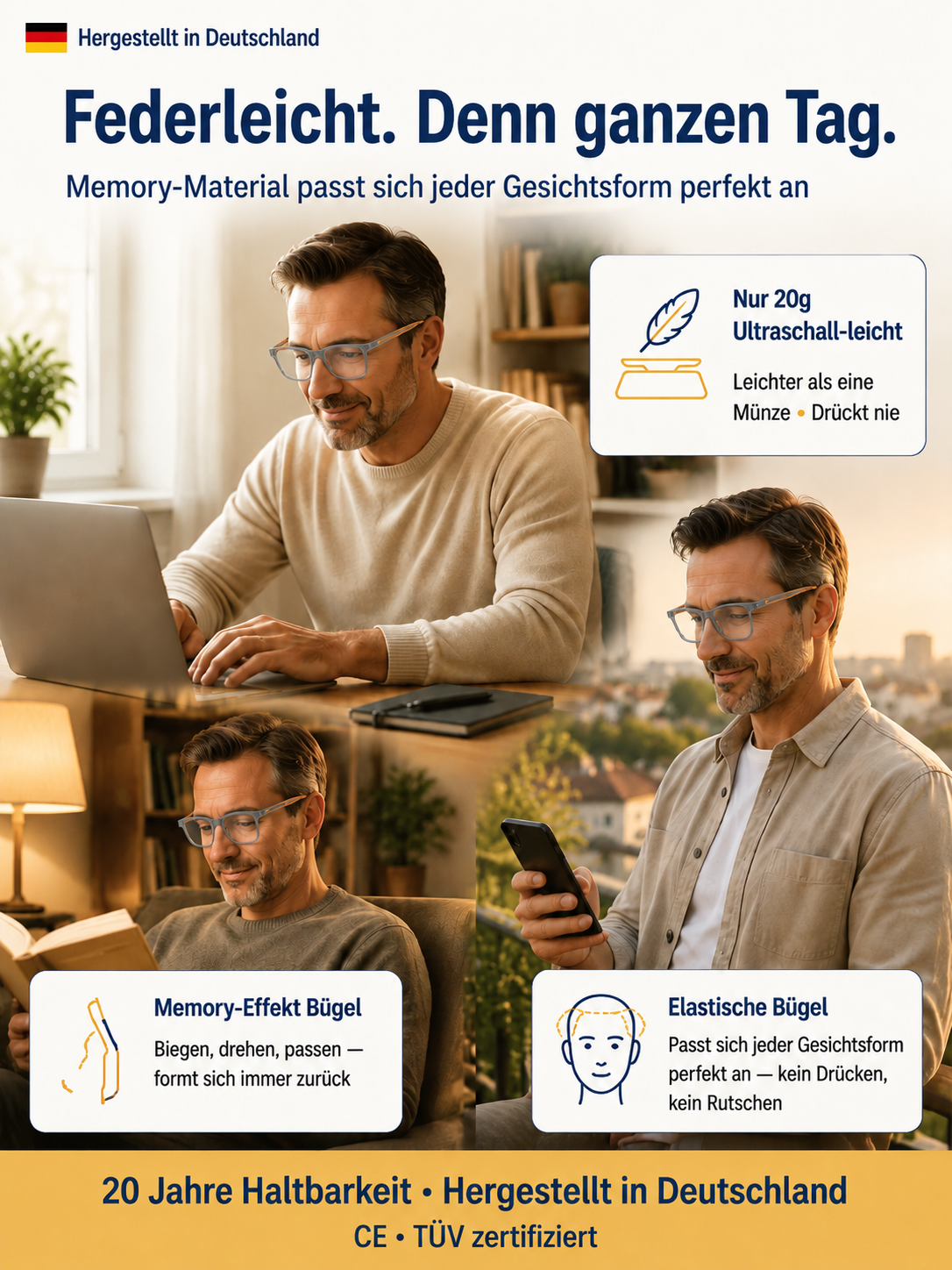 Die intelligente Brille mit Autofokus, entwickelt von einer jahrhundertalten Brillenmanufaktur!