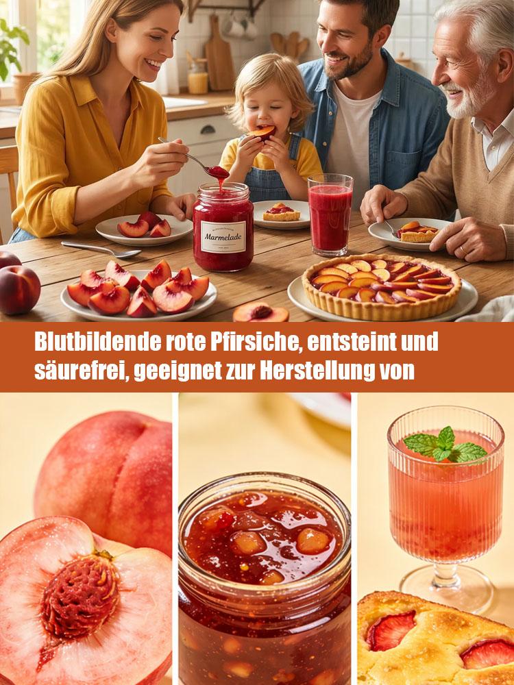 Robuste und pflegeleichte rote Pfirsichsetzlinge