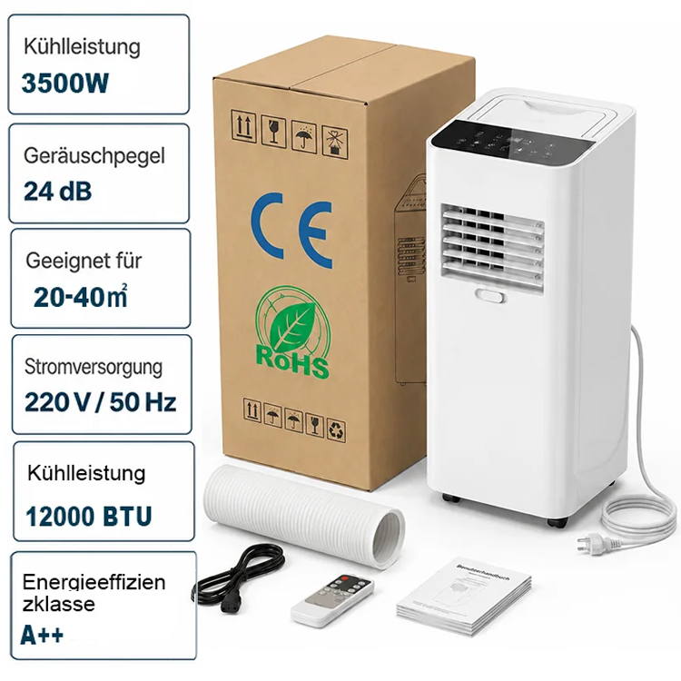 Mobile Klimaanlage ohne Montage