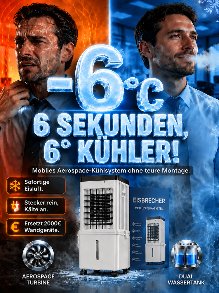  Tragbarer Ventilator mit Kühlfunktion – keine Installation erforderlich