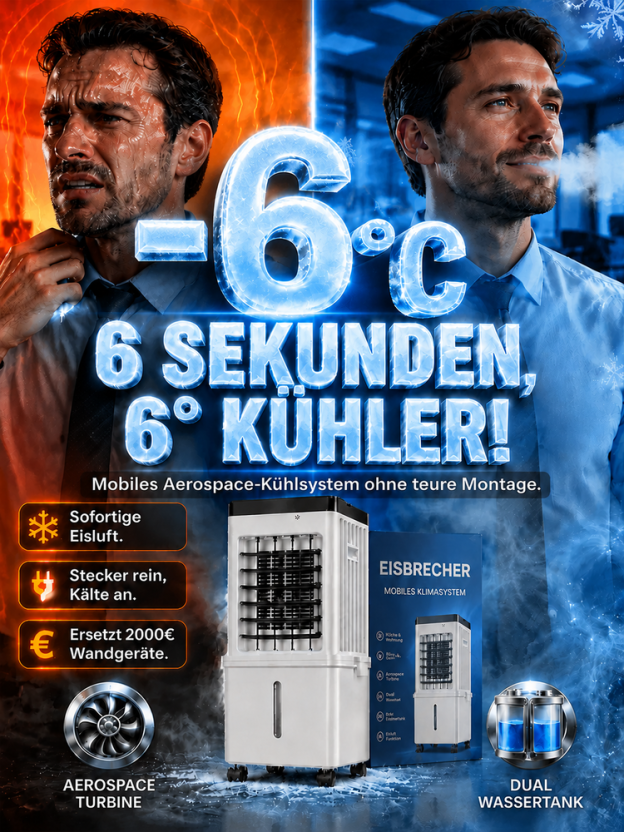  Tragbarer Ventilator mit Kühlfunktion – keine Installation erforderlich